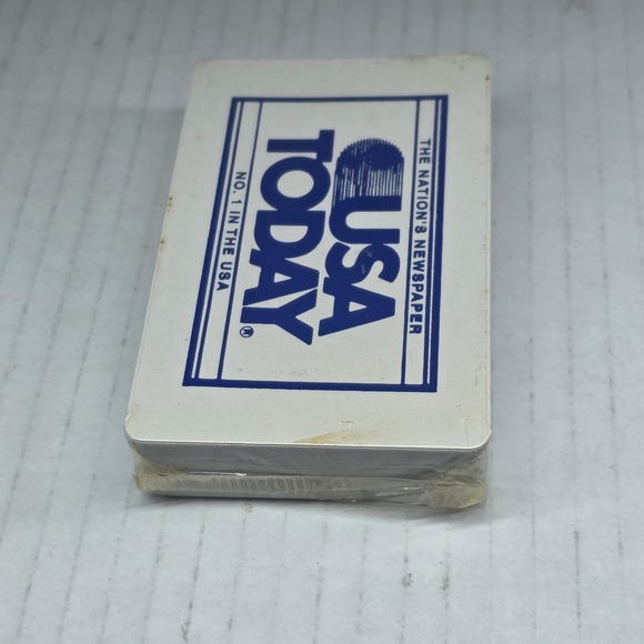 The Unbranded Brand Other - Vintage USA TODAY Logo Playing Cards Deck 1980s Sealed Advertising Promo Poker‎